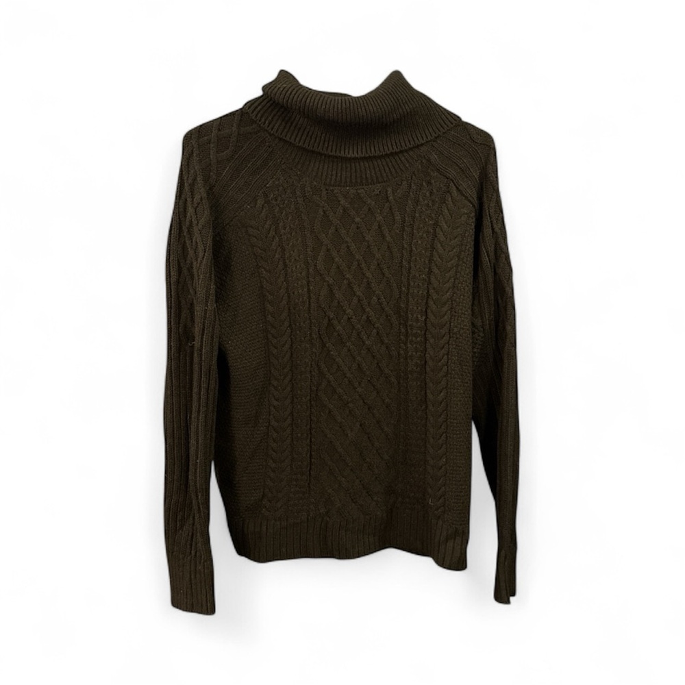 Cozy Black Cable Knit Turtleneck Sweater